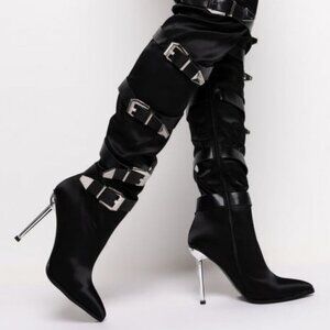 AZALEA WANG MADE TO  LAST STILETTO BOOT IN BLACK
